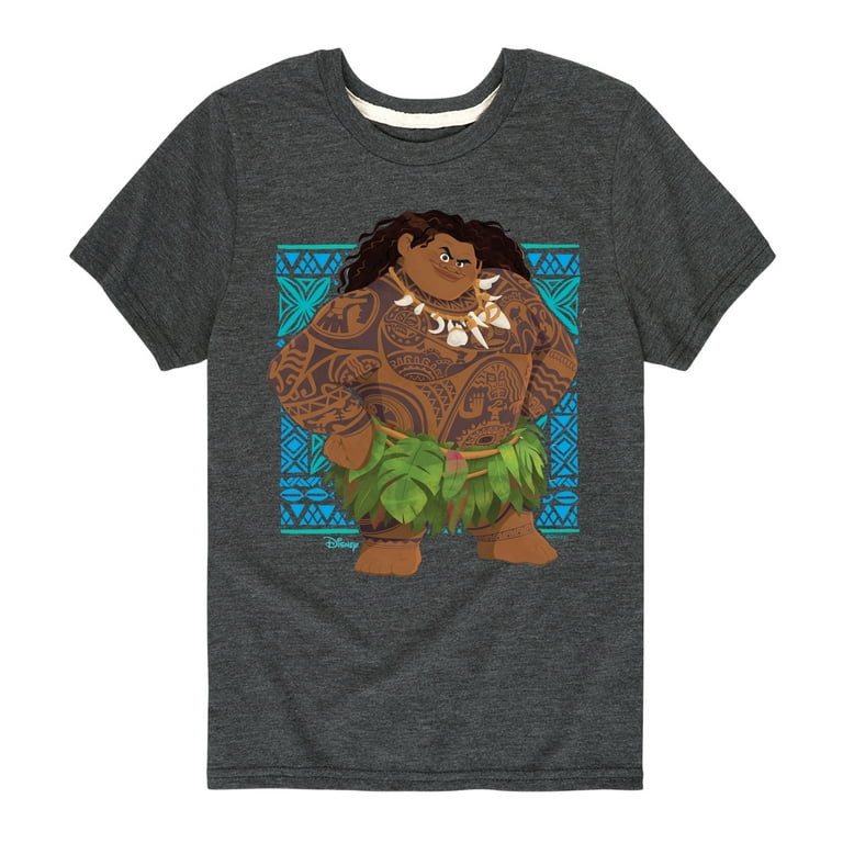 Moana 2 - Maui Tribal - Boy's Toddler And Youth Short Sleeve Graphic T-Shirt | Walmart (US)