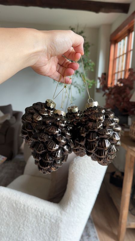 $2 glass pinecone ornaments 🤎

walmart finds 

#LTKhome #LTKHoliday