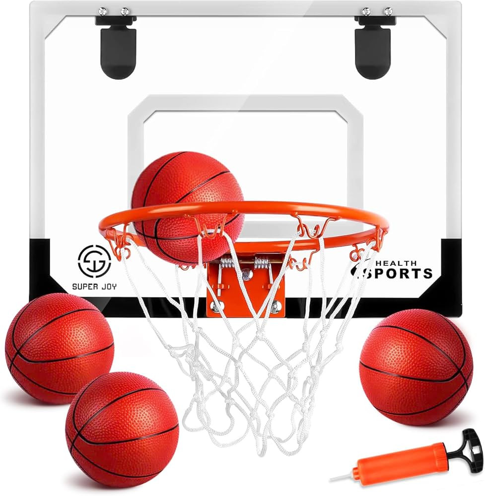 SUPER JOY Pro Room Basketball Hoop Over The Door - Wall Mounted Basketball Hoop Set with Complete... | Amazon (US)