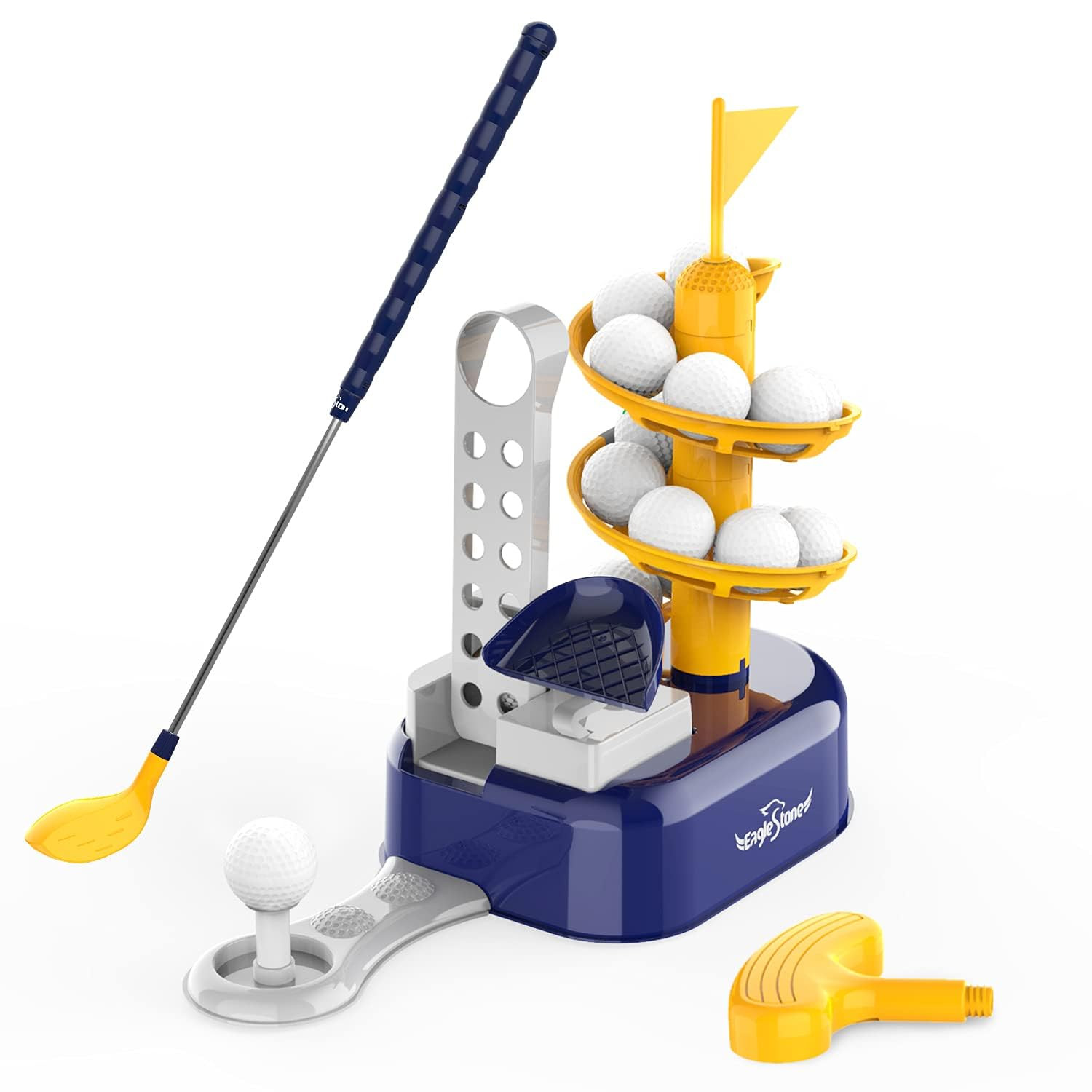 EagleStone Toddler Golf Set with Foot Pedal Launcher, Kids Golf Toy for Ages 3-8, Includes Adjust... | Amazon (US)