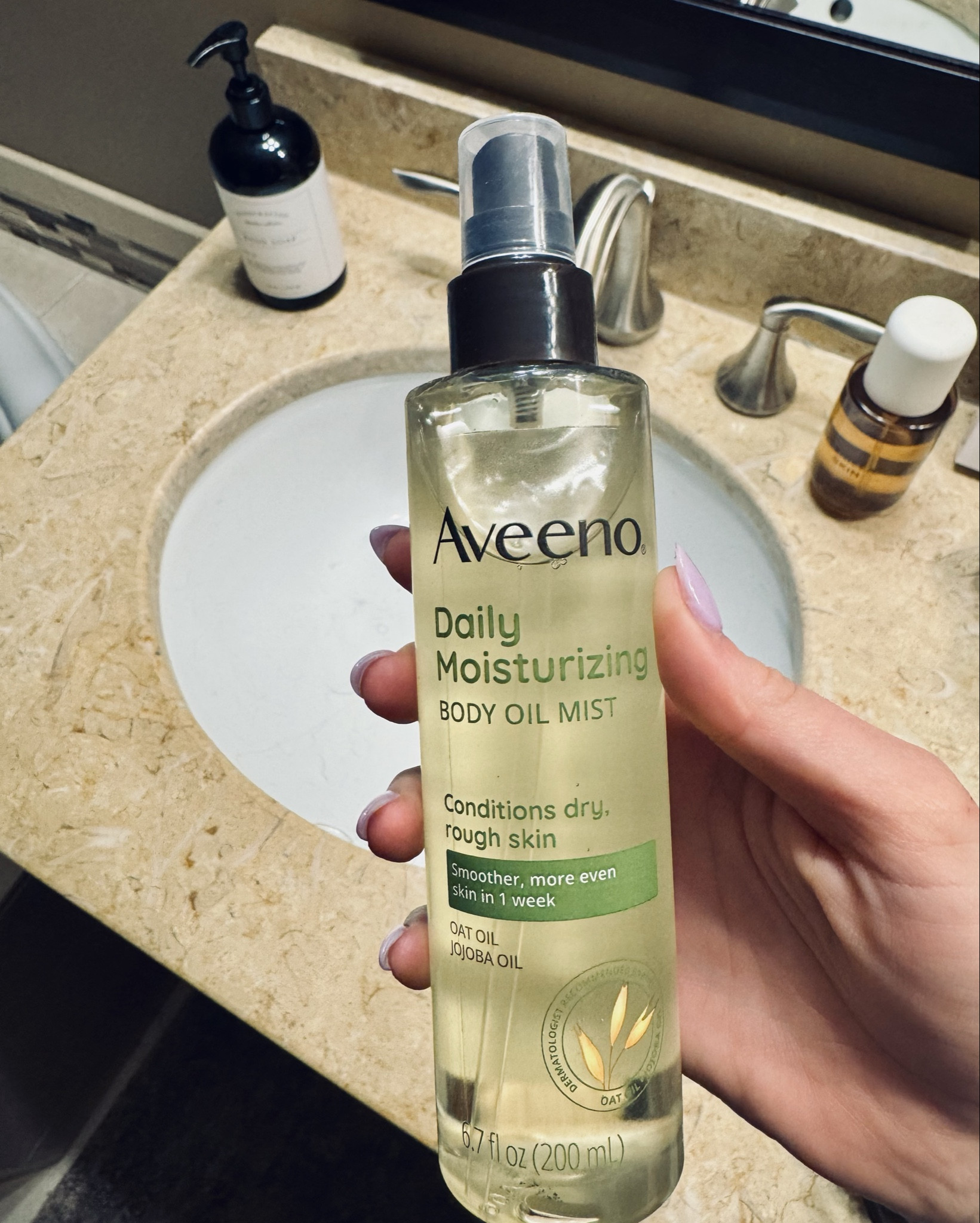 PSA for all my baby oil lovers and fellow dry skin sufferers—- I found the BEST  spray oil by Aveeno that is a body oil mist!  I’ve been looking for something like this with healthy ingredients and if you’re like me and use the YUKA app, most of the baby oils are really not great! This one scores a 93/100!!! Also Paraben free, no mineral oil or silicones!

I shared the target and Amazon links for it but on Amazon their is an additions coupon for a discount!

#LTKBaby #LTKBeauty #LTKFindsUnder50