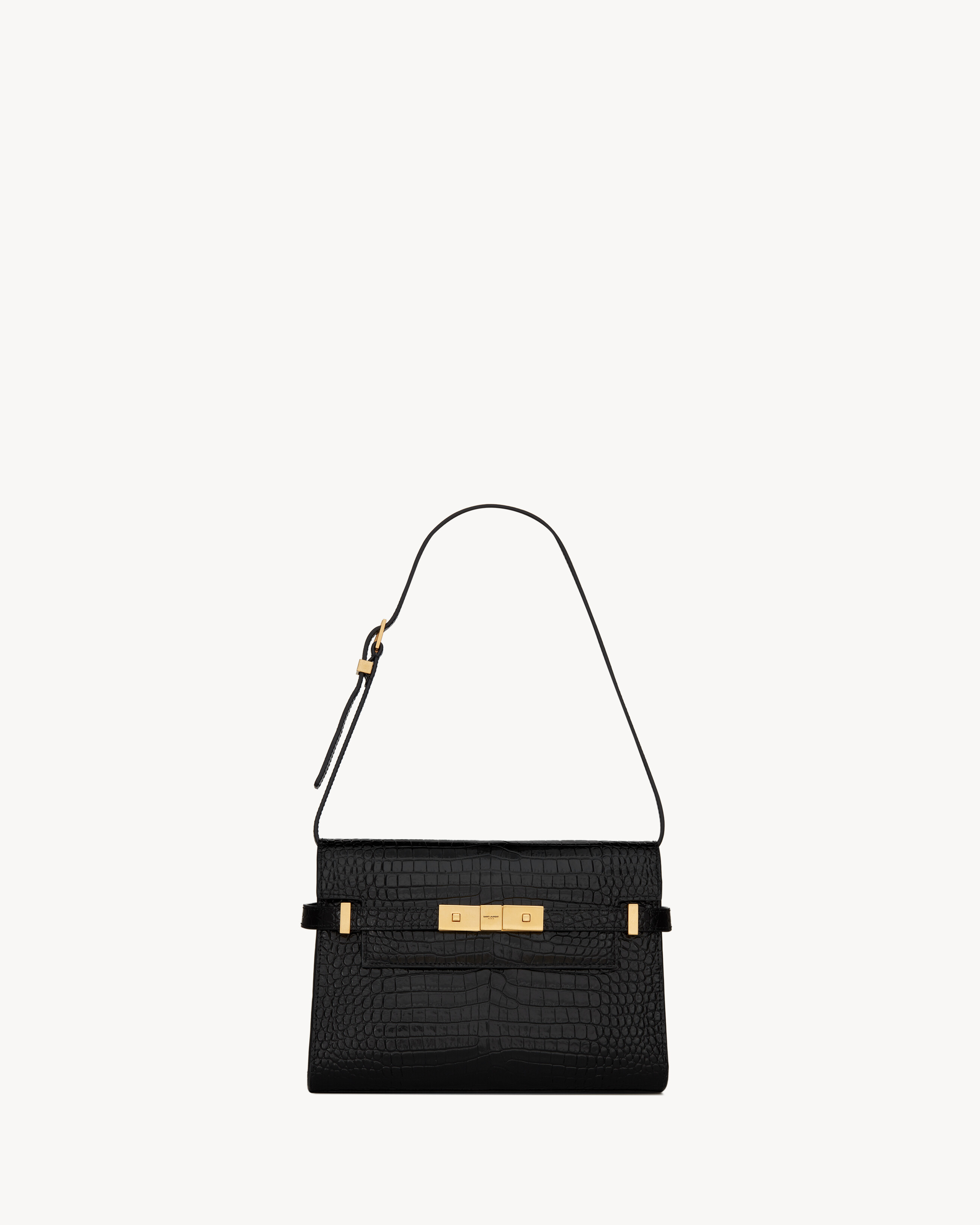 MANHATTAN small in shiny crocodile-embossed leather | Saint Laurent Inc. (Global)