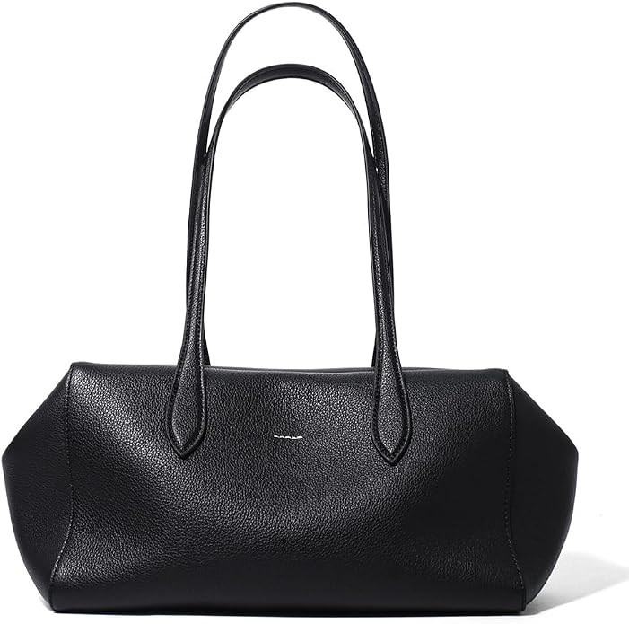 Designer Leather Boston Bag for Women Trendy Luxury Shoulder Handbag Large Capacity | Amazon (US)