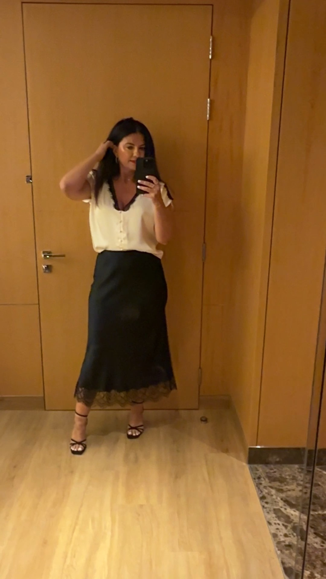 My favourite outfit I wore on holiday. Cool, comfortable & drop dead gorge  

#satin #satinmidi #satintop #lacetop 

#LTKstyletip #LTKover50style #LTKuk