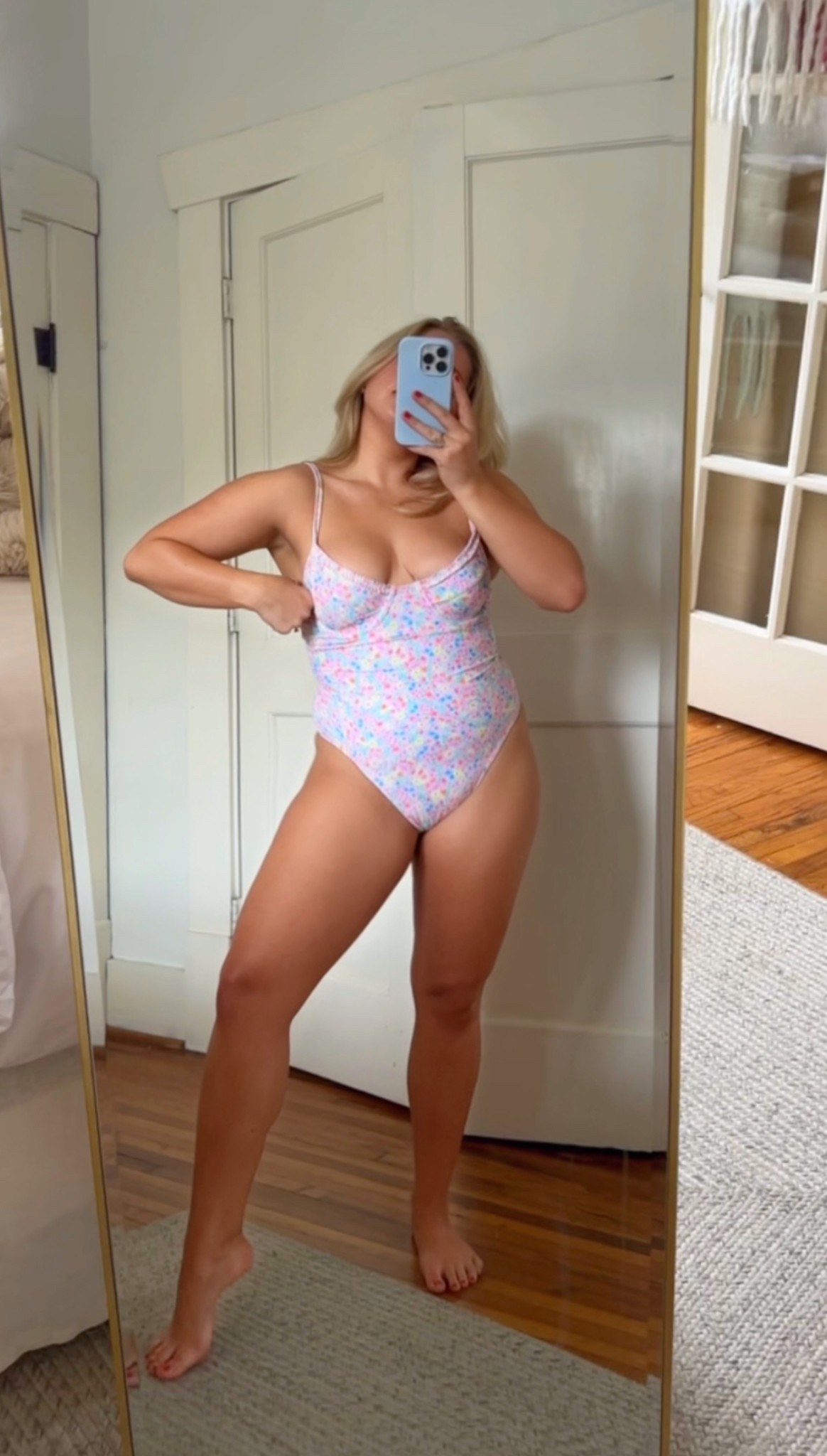 Here’s a full look at this swimsuit on!! Truly so flattering & comfortable. Not full coverage in the back but not bad at all! 

Fits TTS. Im wearing my truw size small. 

#LTKSwim #LTKFindsUnder100 #LTKMidsize