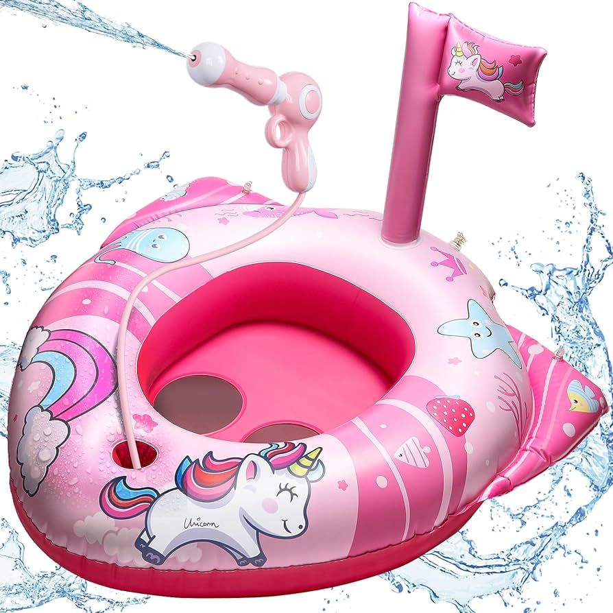HopeRock Unicorn Pool Floats for Kids and Toddlers,with Water Gun, Pool Toys for 3-8 Years Old Gi... | Amazon (US)