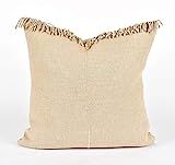 Tribal ethnic solid pillow, Hmong tribal 21 in. square cushion, handwoven hemp, neutral unbleached b | Amazon (US)