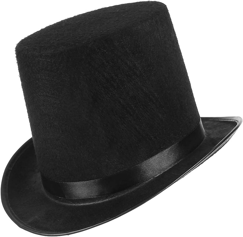 Vintage Style Felt Top Hat Costume Party Dress Up Hats Magician Ringmaster Costume Top Hat | Amazon (US)