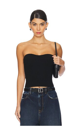 Stitches & Stripes Rio Strapless Top in Black. - size L | Revolve Clothing (Global)