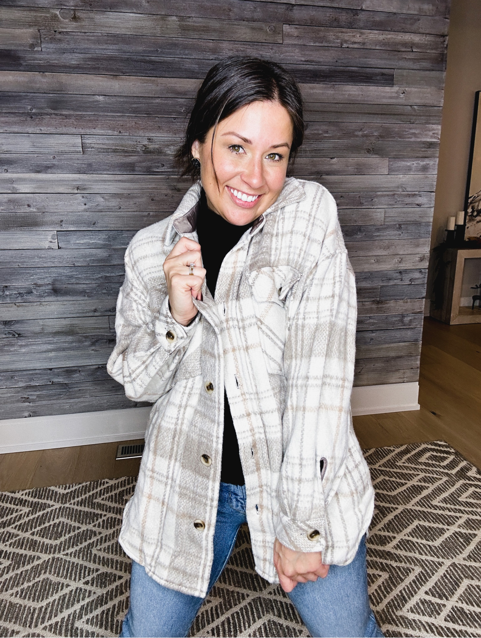 Wearing XS in this oversized & so soft of a shacket! 🤍

#LTKunder100 #LTKSeasonal #LTKGiftGuide