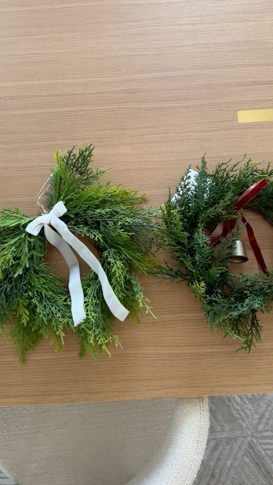 Target mini wreaths. These are great for cabinets, backs of chairs, kitchen ranges, etc. I love them!

Mini wreaths, Target mini wreaths, wreath with ribbon, wreath with bells, velvet bow wreath, Christmas wreath, cedar wreath, cypress wreath, rubbery wreath 

#LTKHome #LTKHoliday #LTKSeasonal