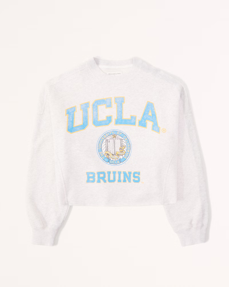Essential UCLA College Cutoff Crew | Grey Sweatshirt Outfit | Grey Hoodie Outfit | Abercrombie & Fitch (US)
