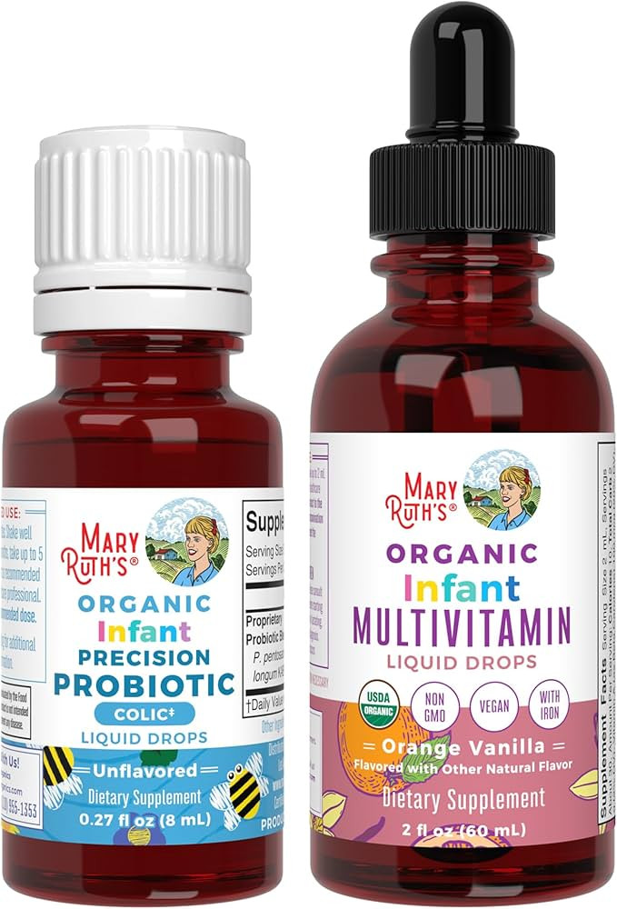 MaryRuth's Infant Precision Probiotics Colic Drops & Multivitamin Iron Drops | USDA Organic, Clea... | Amazon (US)
