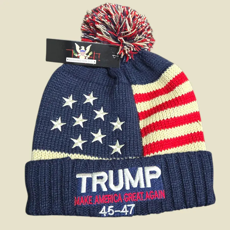 Trump Make America Great Again 45-47 Pom Beanie Hat - Etsy | Etsy (US)