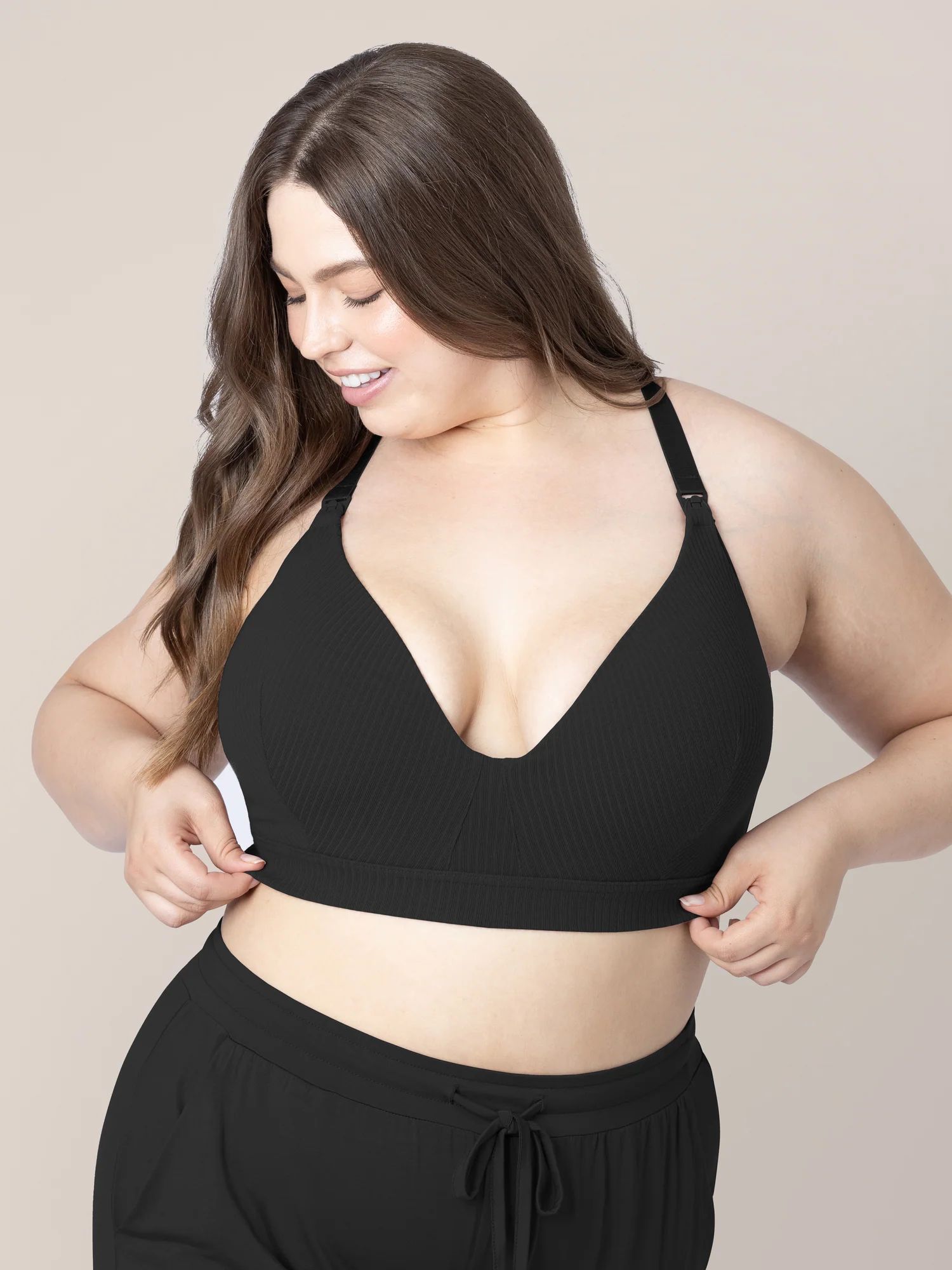 Ribbed Cotton Maternity & Nursing Bra | Black - Kindred Bravely | Kindred Bravely