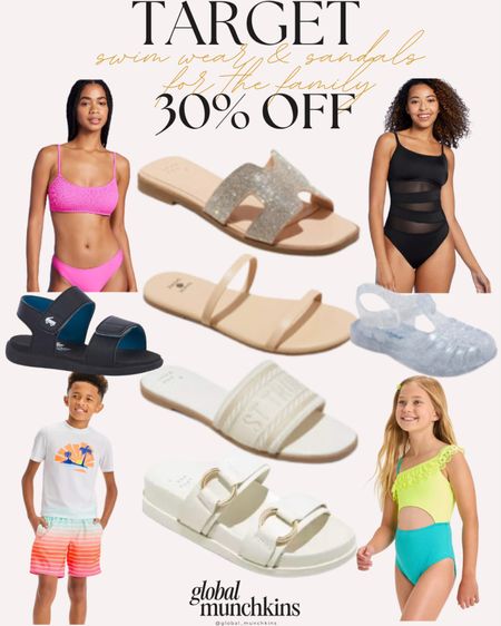 30% off swimwear and sandals for the whole family! Get ready for summer with swimsuits and sandals for everyone! 

#LTKswim #LTKshoecrush #LTKxTarget