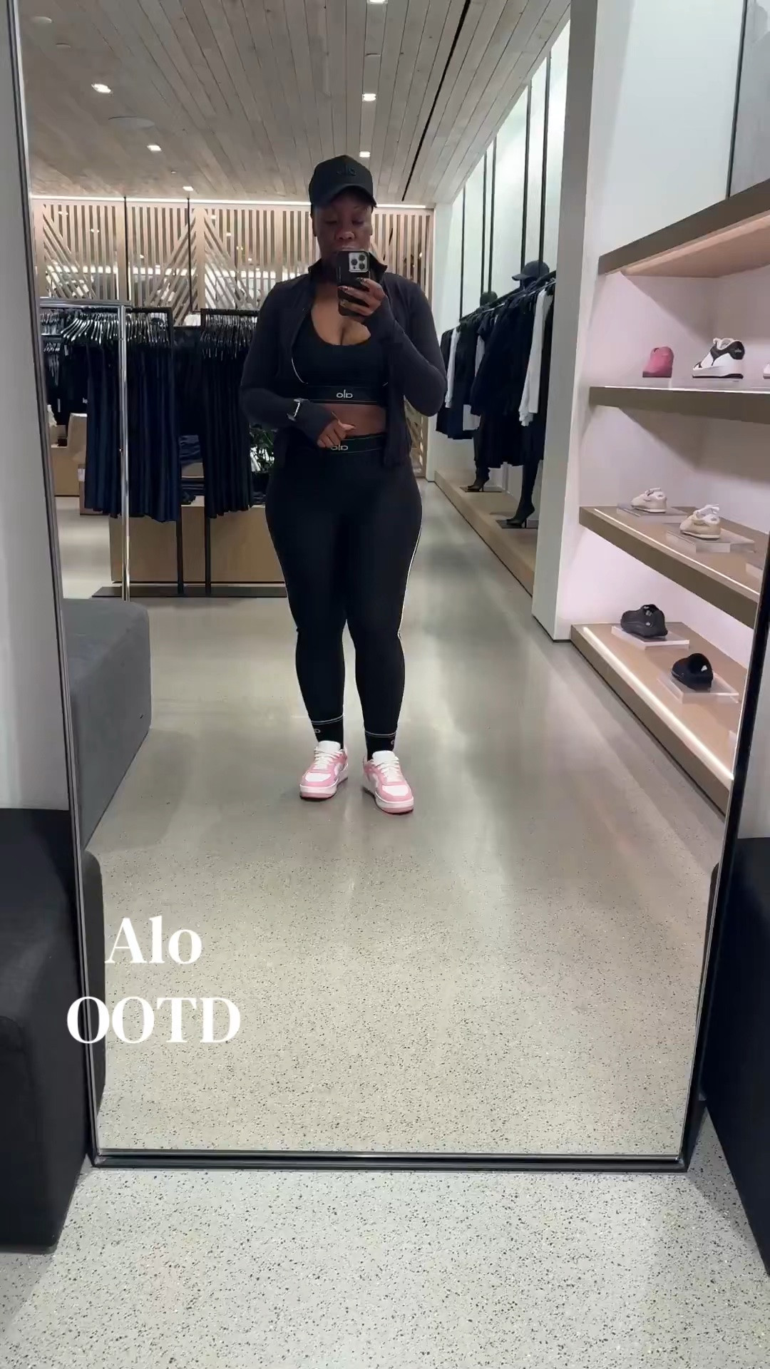 Alo Yoga OOTD 🖤✨ The perfect luxury activewear set for workouts, errands, and everyday athleisure. Sculpting leggings, supportive sports bra, sleek jacket, and sporty-chic style. 

#LTKActive #AloYoga #AthleisureStyle #WorkoutOutfit #GymStyle #ActivewearFashion #FitnessFashion #AloGirl #BlackActivewear #OOTD 💪🏾🏃🏾‍♀️✨

#LTKootd #LTKActive #LTKOver40