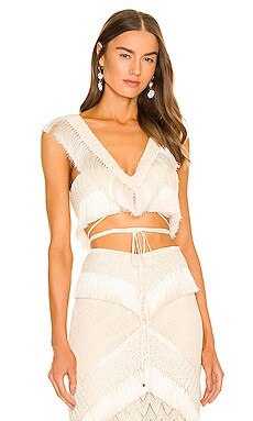 Fringe Trim Cropped Top
                    
                    PatBO | Revolve Clothing (Global)