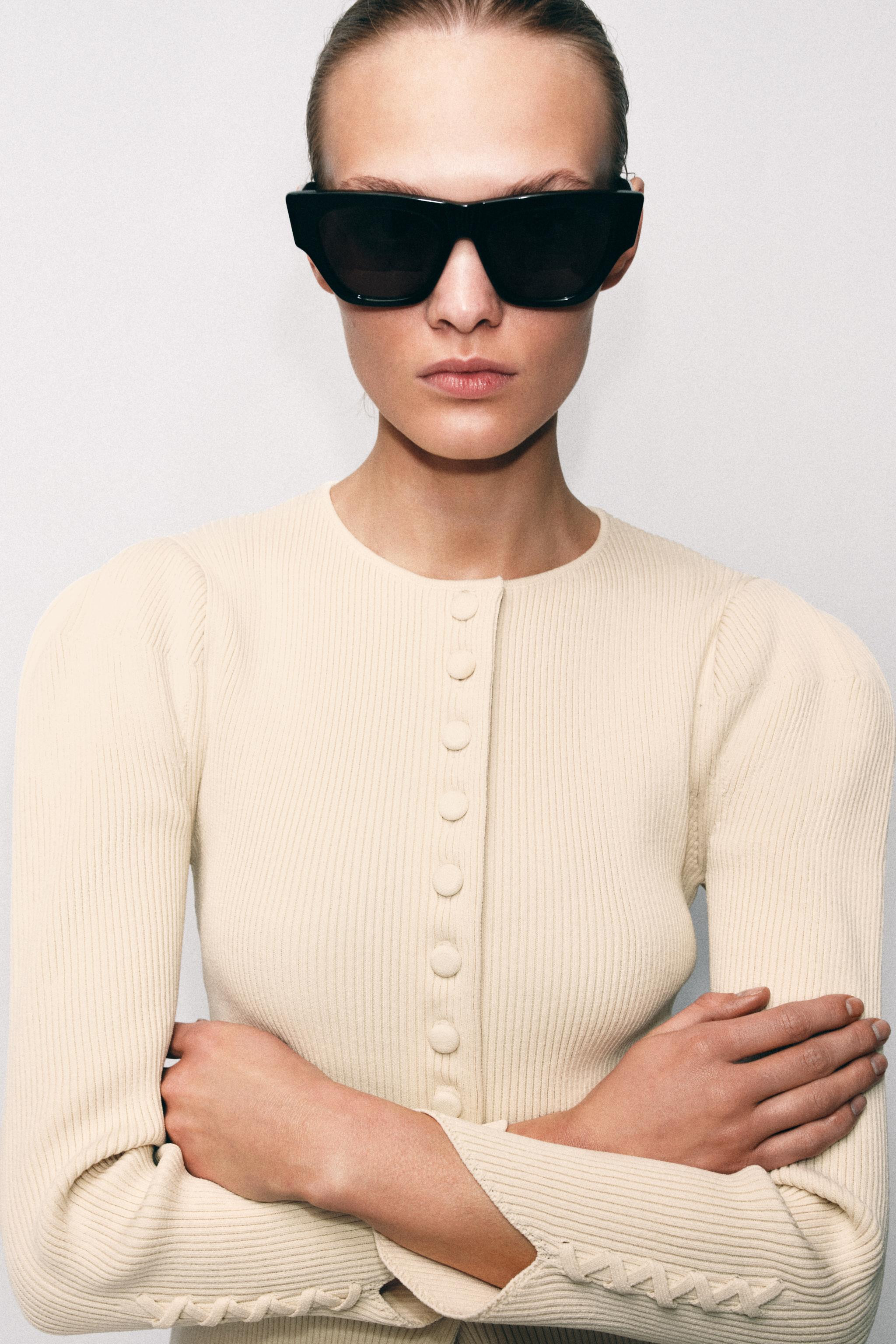 CARDIGAN WITH PUFF SLEEVES | Zara US