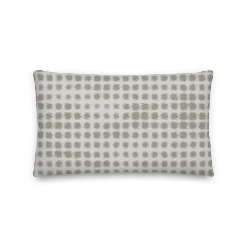 White Throw Pillow Cover Beige Checkered Pattern Modern Japandi Decor Neutral Accent Home Decor G... | Etsy (US)