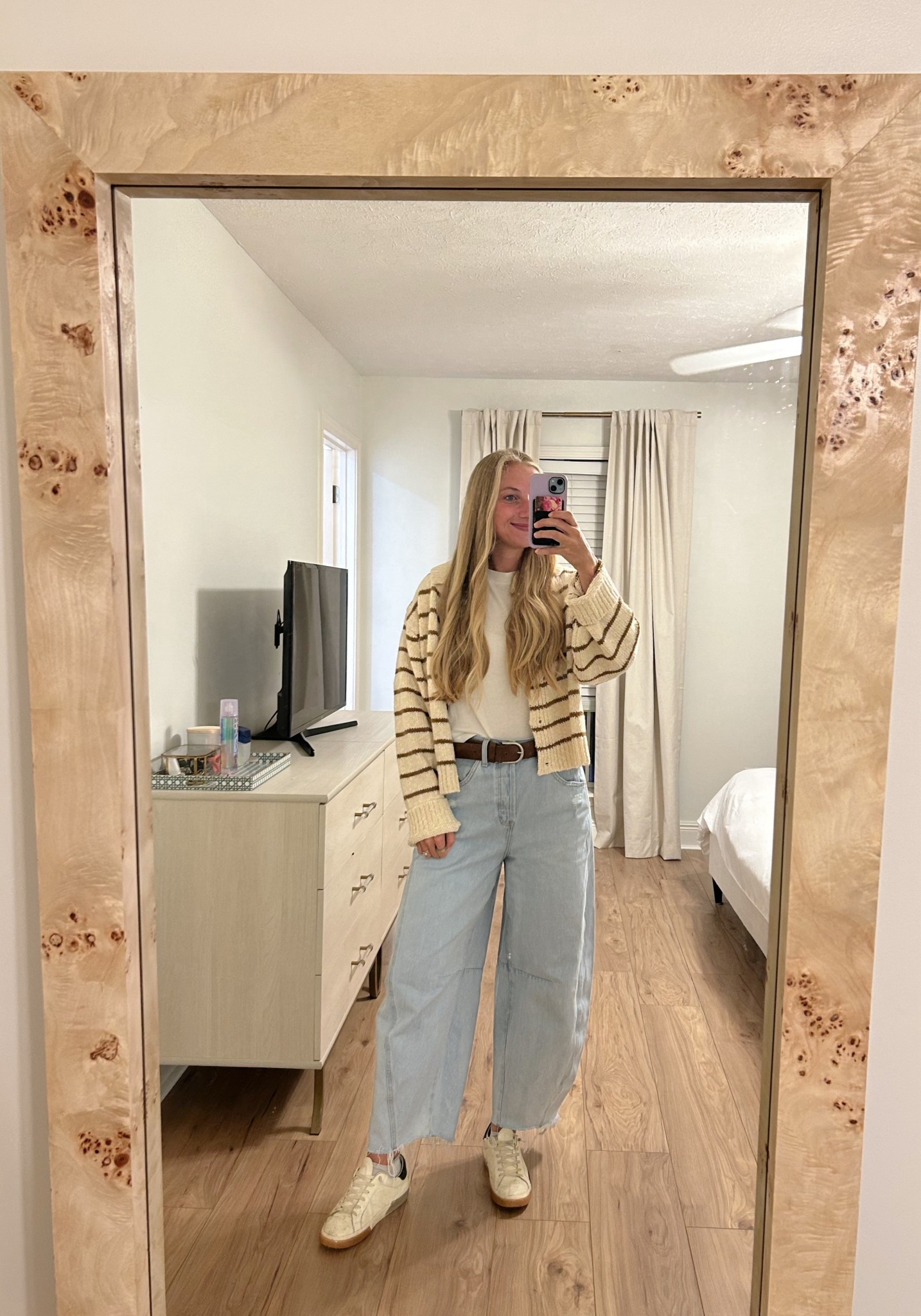 Target barrel jeans for the WIN! Have these in 3 colors 😍🤭 Runs slightly large. Sized down one size to a 4!

#LTKStyleTip #LTKFindsUnder50 #LTKWorkwear