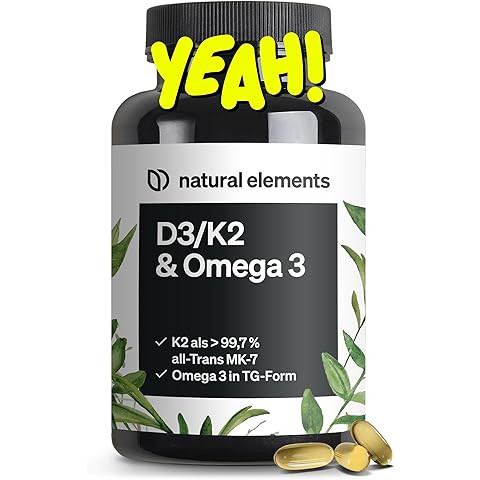 natural elements Vitamin D3 + K2 Tropfen 50ml - Premium: 99,7+% All-Trans (K2VITAL® von Kappa) +... | Amazon (DE)