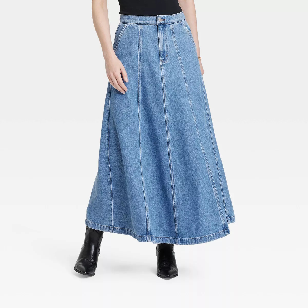 Women's Denim Circle Maxi Skirt - Universal Thread™ Medium Wash | Target