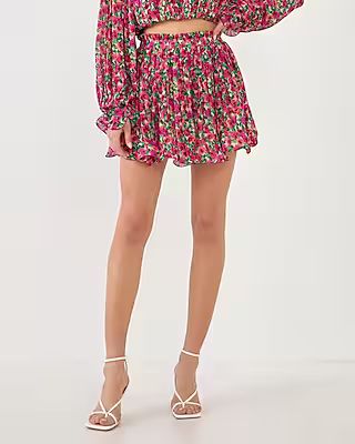 Endless Rose Floral Pleated Mini Skirt | Express