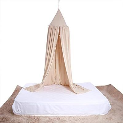 Round Dome Hanging Bed Canopy Mosquito Net Curtain for Baby Kids Playing Home Decor(Khaki) | Amazon (US)
