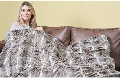 Large Luxury Alaskan Husky Faux Fur Cosy Electric Heated Throw, 120cm x 160cm | Amazon (UK)