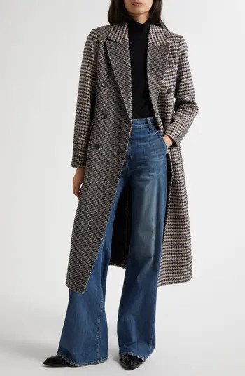 Mixed Houndstooth Check Coat | Nordstrom