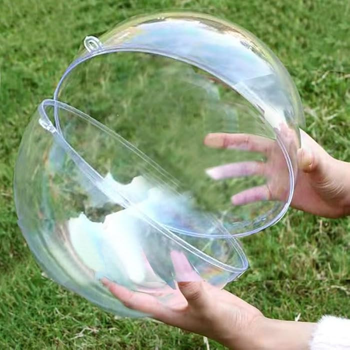 200mm/8inch Extra Large Clear Ball Ornaments, Big Fillable Christmas Balls Shatterproof Ornament ... | Amazon (US)