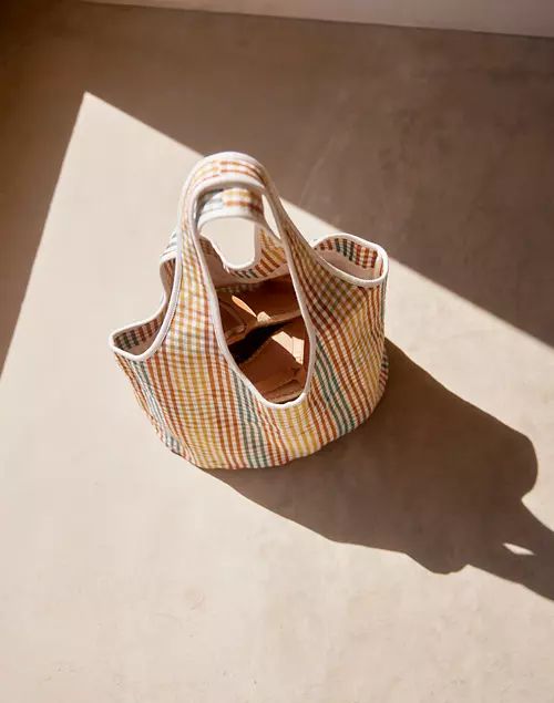 The Sicilia Tote in Rainbow Gingham | Madewell
