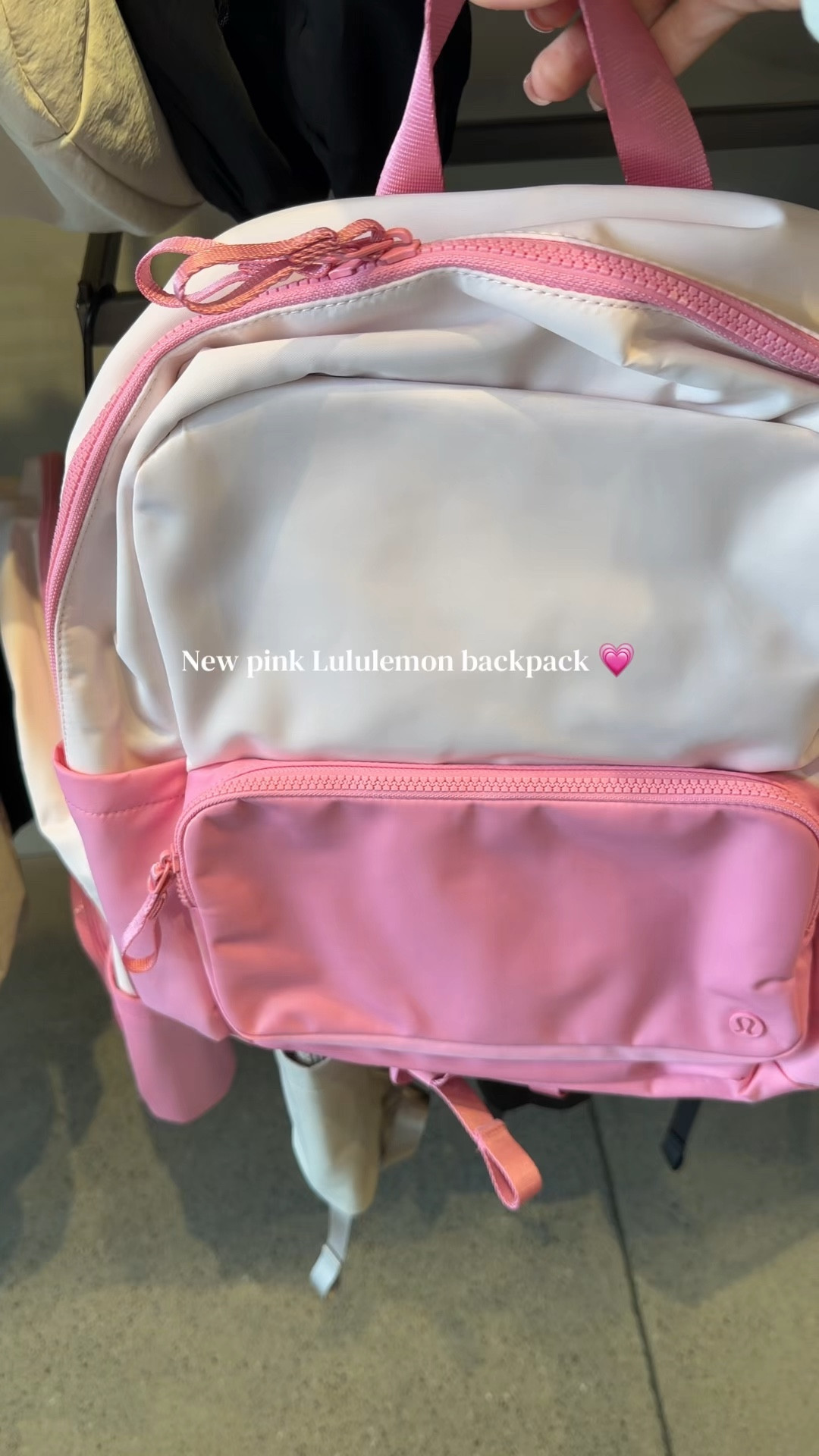 New pink @lululemon backpack 