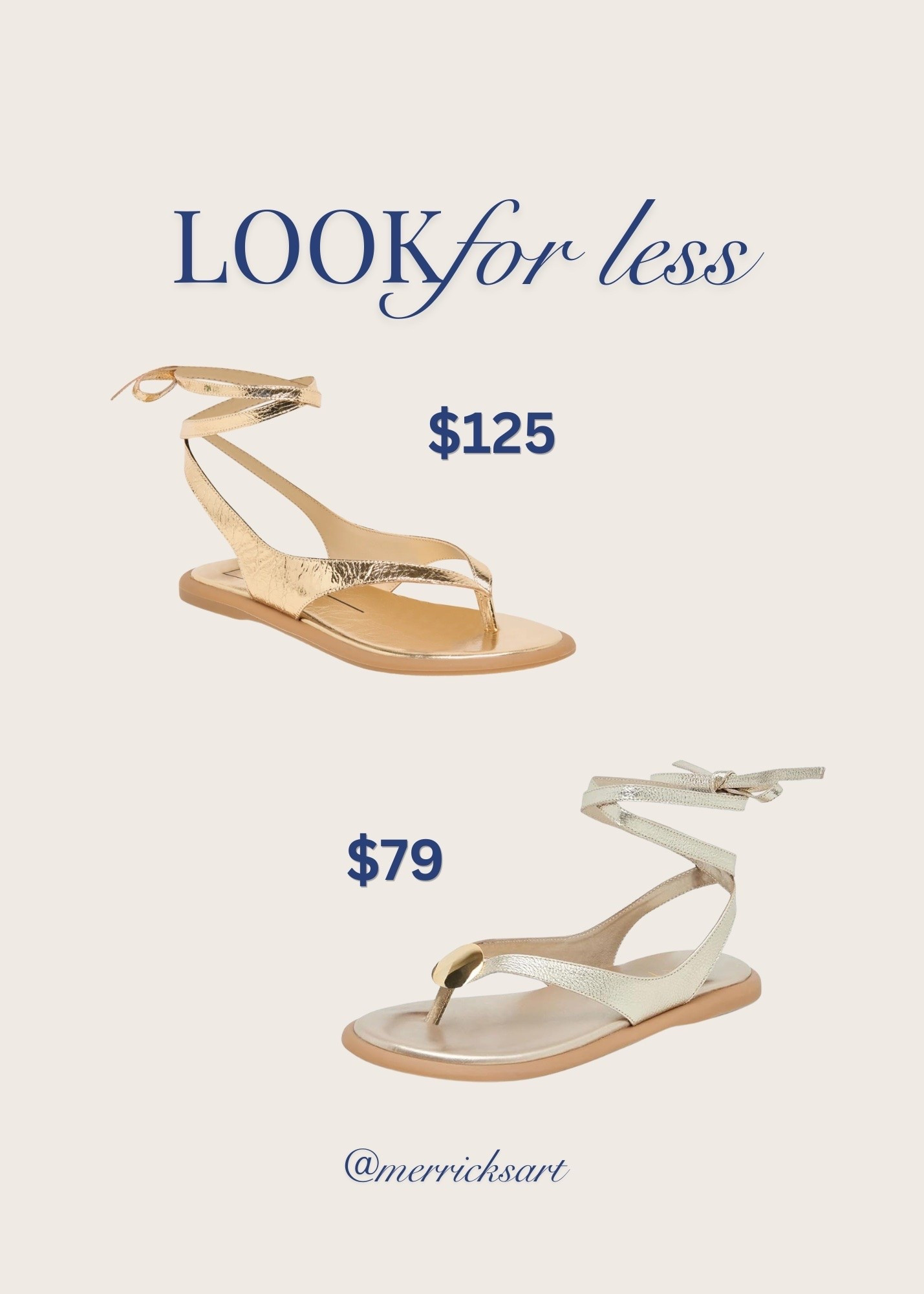 Look for less: gold sandals! ⭐️

#LTKSeasonal