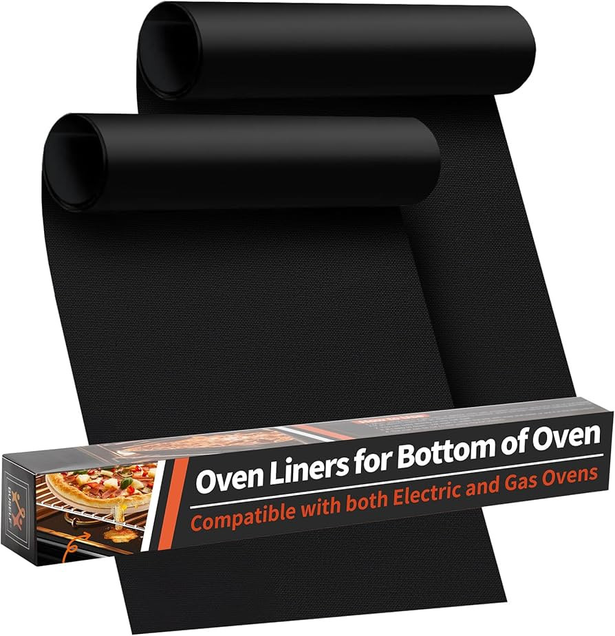 Oven Liners for Bottom of Oven - 2 Pack Large Heavy Duty Oven Mats, 17"x 25" Reusable Matt Liner ... | Amazon (US)