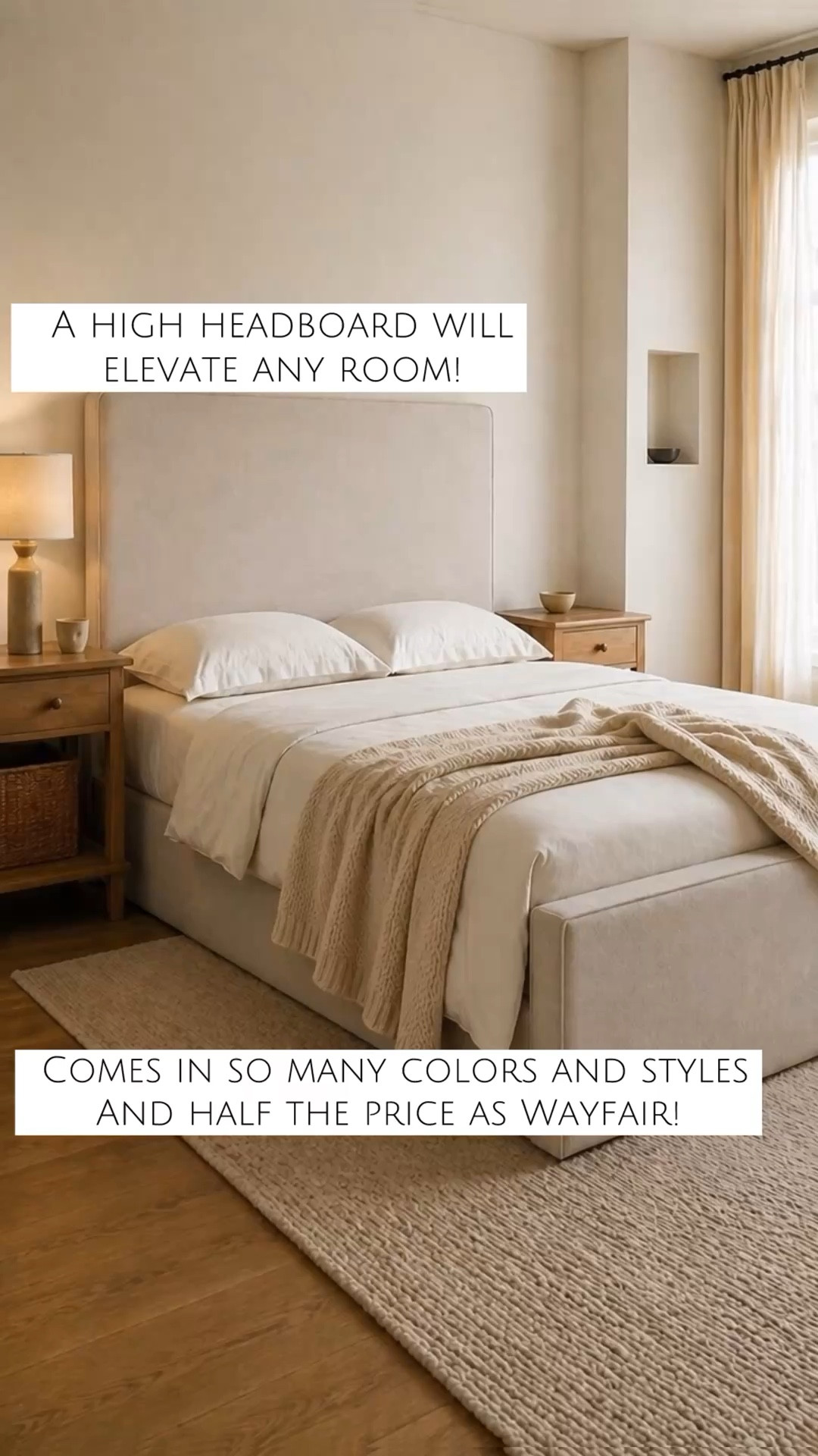 Super high headboard is giving that designer feel. Elevate your bedroom with many color and style options! 

#LTKSaleAlert #LTKHome
