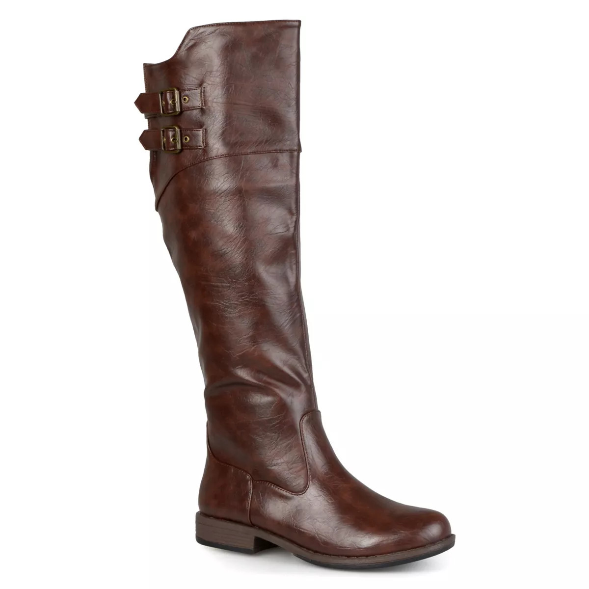 Journee Collection Womens Tori Stacked Heel Riding Boots | Target