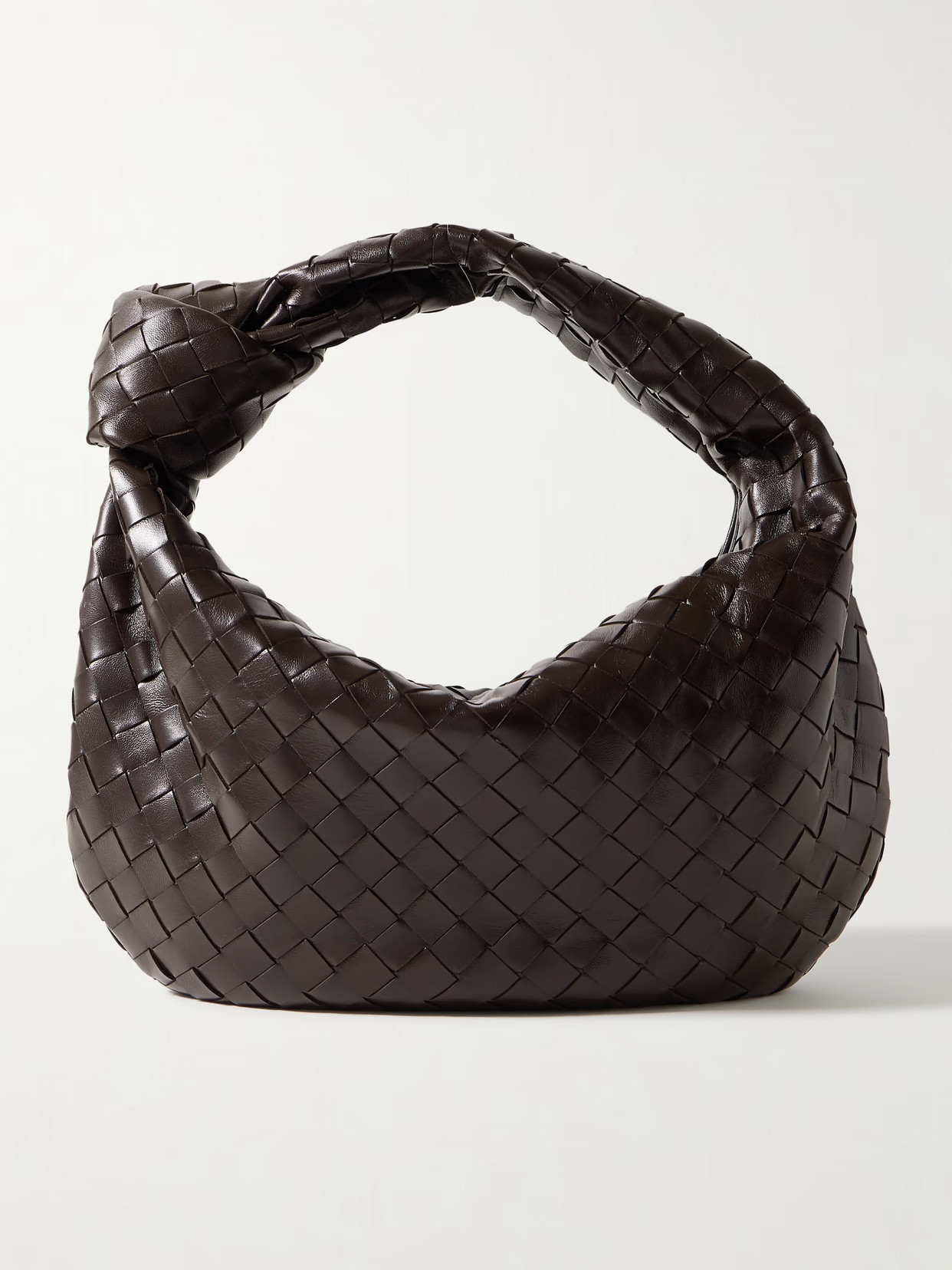 Bottega Veneta - Jodie Teen Mini Knotted Intrecciato Leather Tote - Brown | NET-A-PORTER (UK & EU)