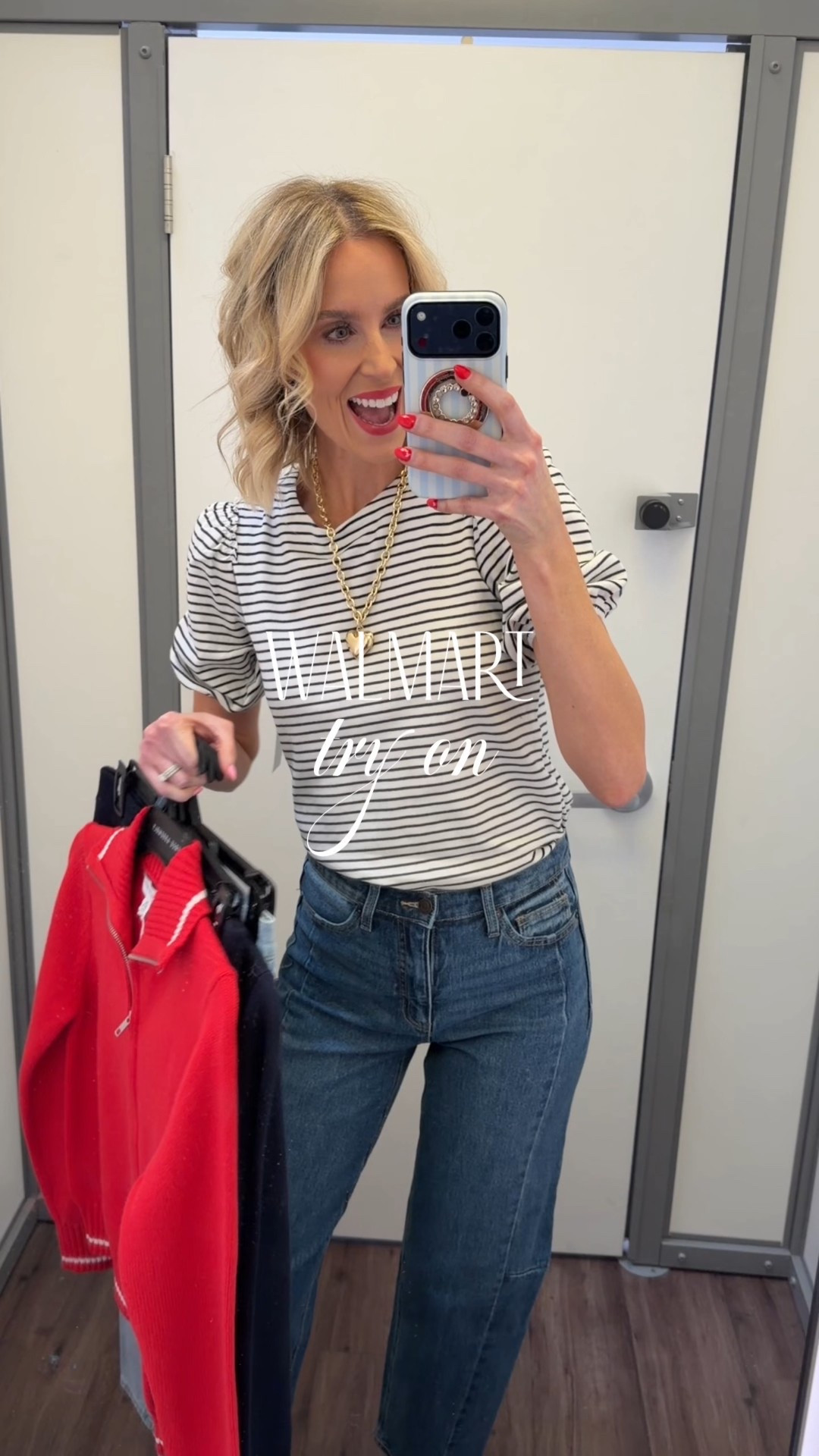 Walmart try on haul! All $30 and under (except jacket) and sooo cute! Amazing quality jeans (for just $27!!!) cute sweater, sets I was practically squealing over, and more! ￼