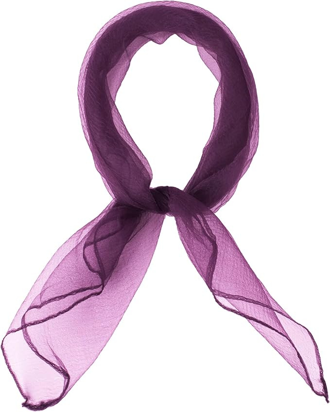 Hat To Socks Soft and Light Feel Square Chiffon Neck Scarf Retro Pinup Hair Scarf for Girls Women | Amazon (US)