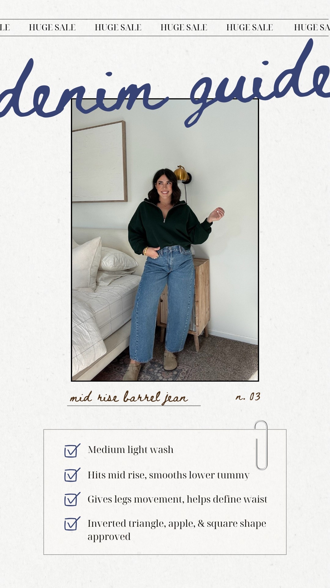 Abercrombie denim guide 
The controversial mid rise barrel jean 
My favorite medium/ light wash jeans that give me shape as an inverted triangle shape! 
I'm a size 30/10 in Abercrombie jeans!
Gives my legs movement, and helps smooth and define my waist. 

Spring jeans, spring jeans outfit, jeans outfit for spring, Abercrombie jeans 

#LTKWatchNow #LTKSpringSale #LTKStyleTip