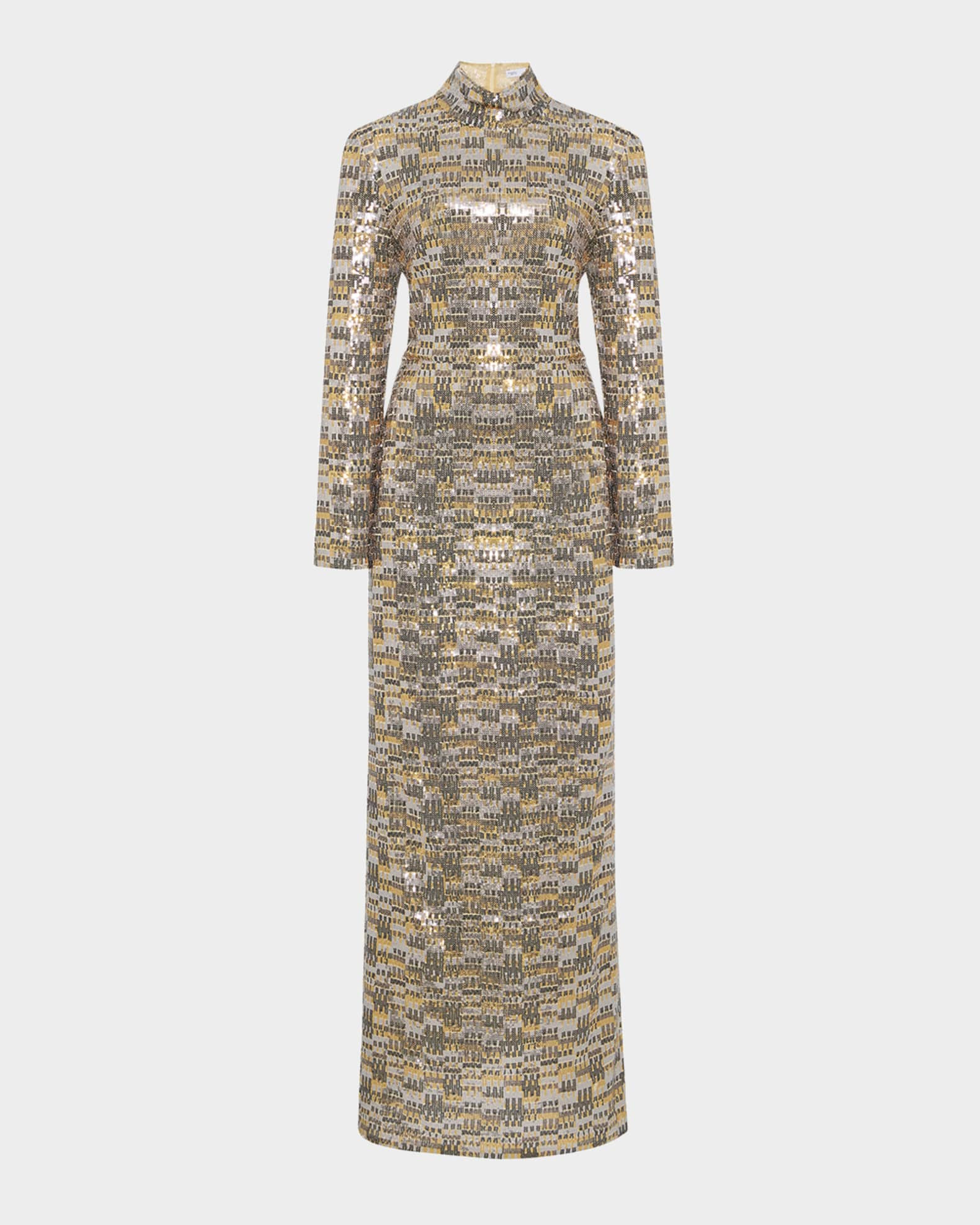Sequined Long-Sleeve Gown | Neiman Marcus