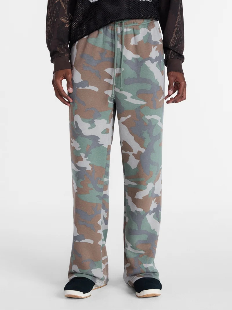 No Boundaries Fleece Open Hem Pants, Men's XS-5XB | Walmart (US)