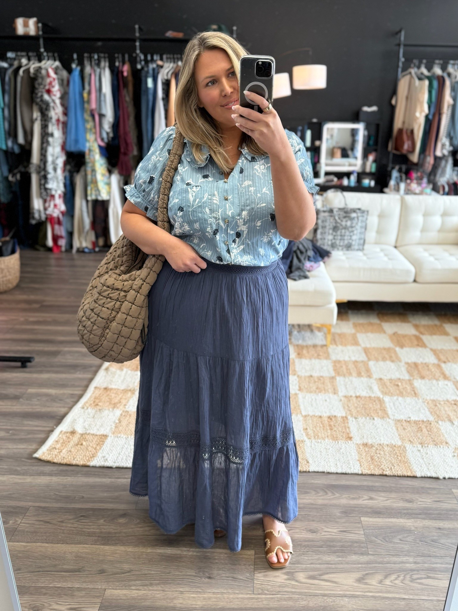 Plus size outfit idea! This skirt is an XXL and the top is a 2X, fits great! 
Undershorts size up! I’m in 3X use code ASHLEYDXSPANX

Plus size fashion, trendy outfit idea, everyday outfit inspo, anthro finds, spring outfit ideaas

#LTKStyleTip #LTKPlusSize #LTKMidsize