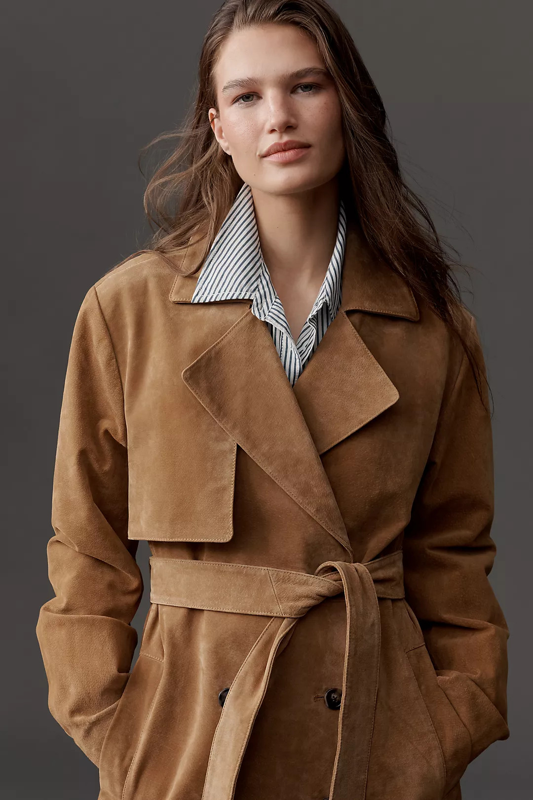 BLANKNYC Suede Trench Coat | Anthropologie (US)