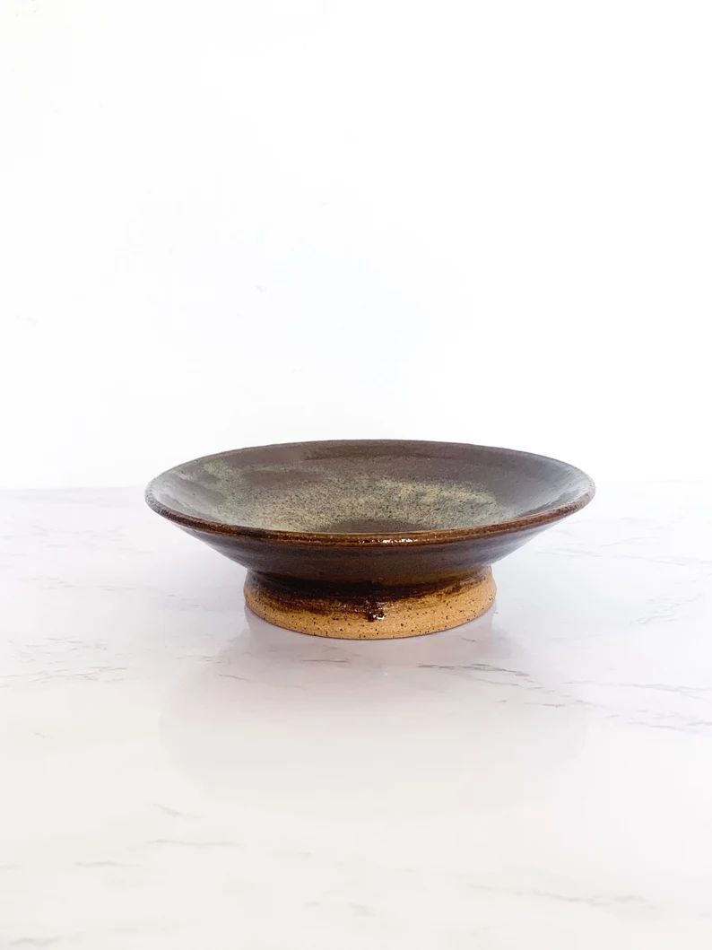 Vintage Spiral Studio Pottery Bowl – Handmade Pottery, Decorative Bowl, Trinket Dish | Etsy (US)