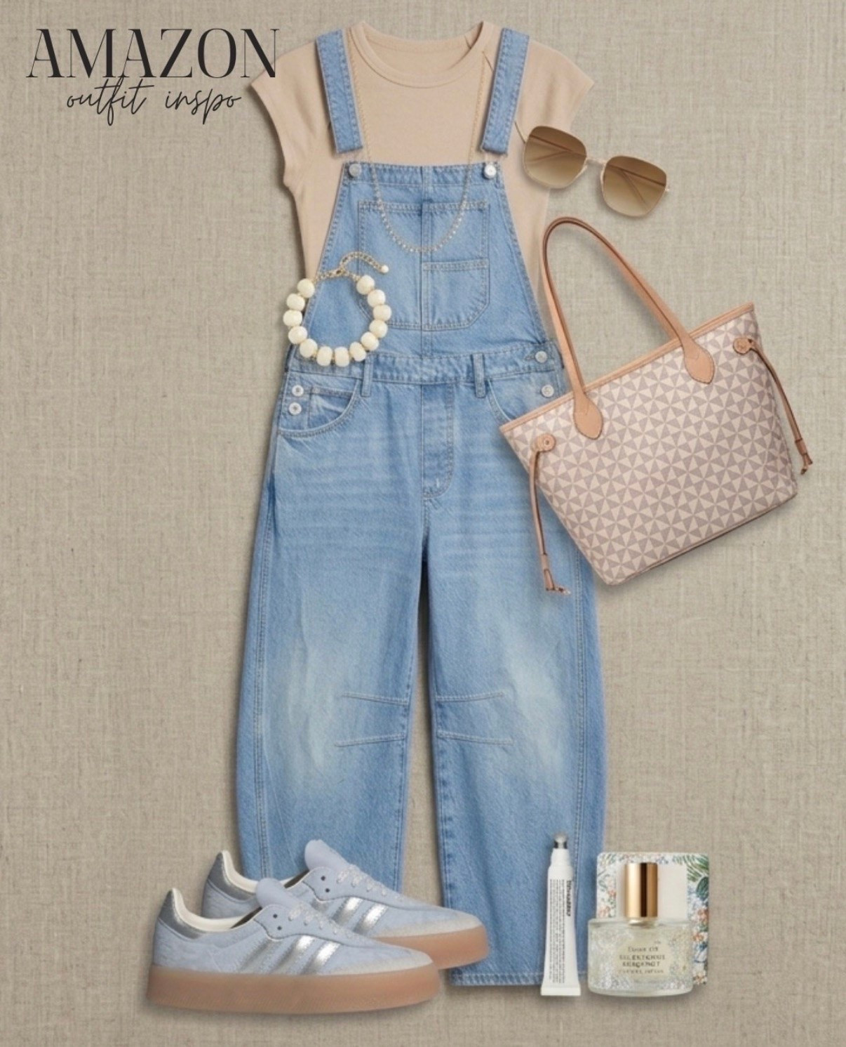 🤍 Amazon outfit inspo with elevated accessories to complete the outfit! This top & the overalls are MAJOR bestsellers 🙌🏼✨🤍

#LTKootd #LTKgrwm #LTKdayinmylife