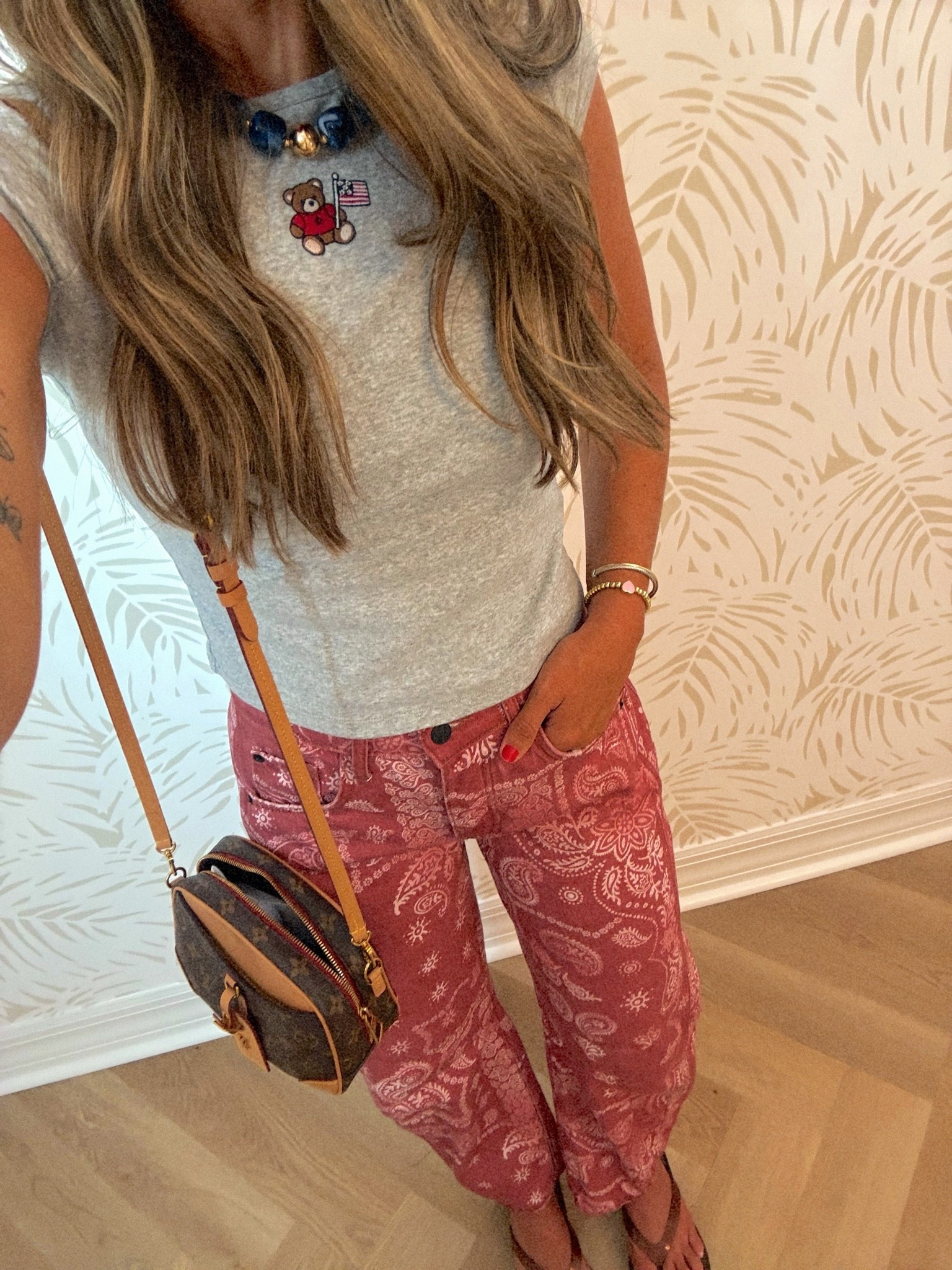 Outfit I wore to church the other week.
This target tee is sooo cute for the 4th!!! I did xl little girls. Pants: size down!!