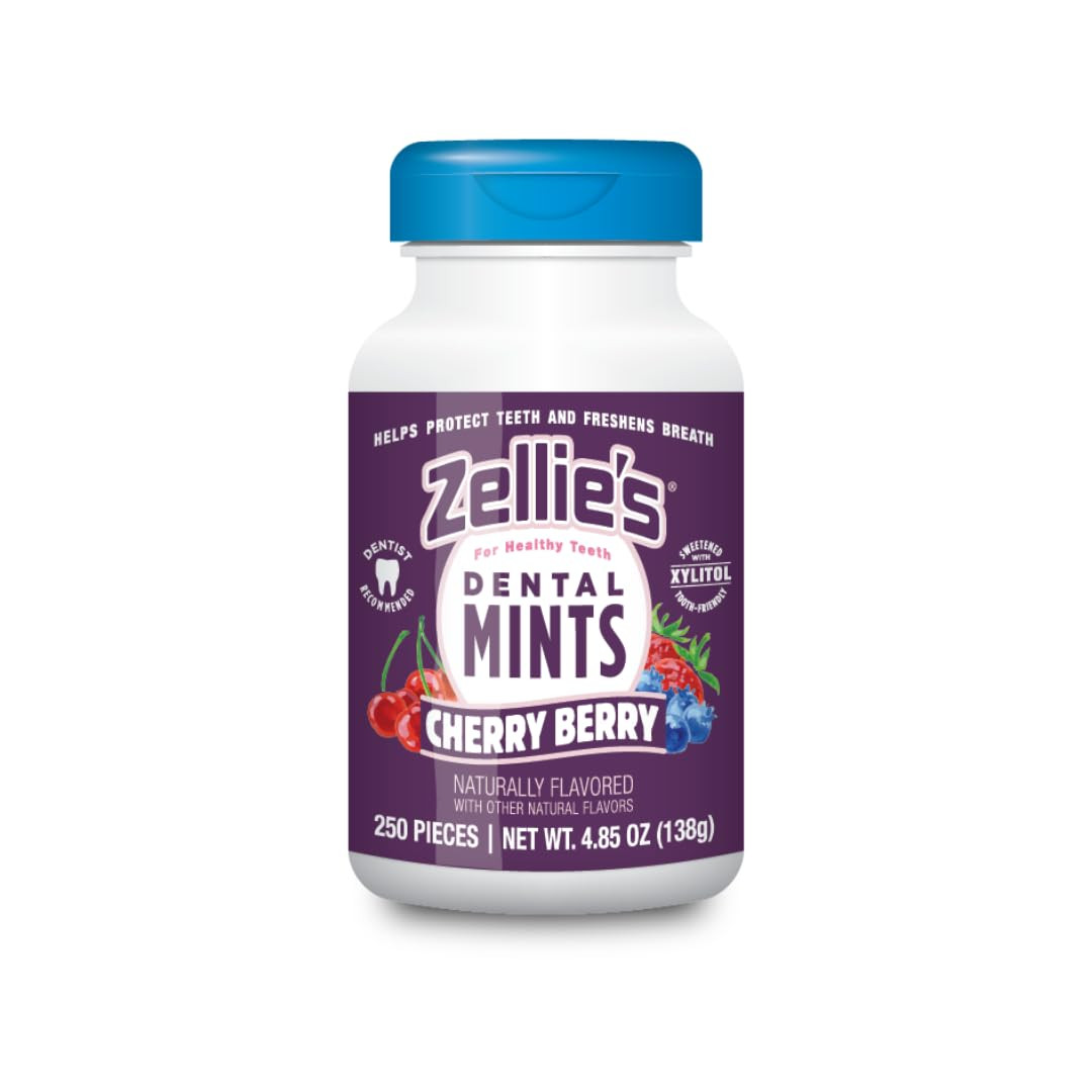 Zellie's | 100% Xylitol Cherry Berry Breath Mints | No Aspartame, Gluten Free, Vegan & Kosher Mints (250 Count - Pack of 1) | Amazon (US)
